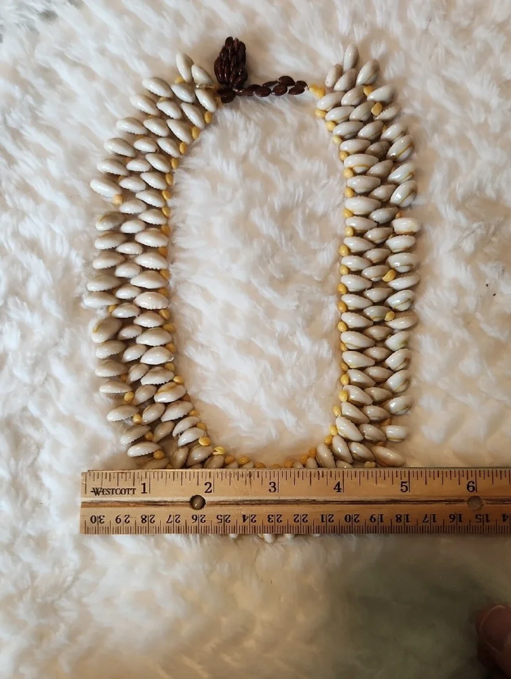 Vintage Cowrie Shell Lei Necklace Boho Vibe